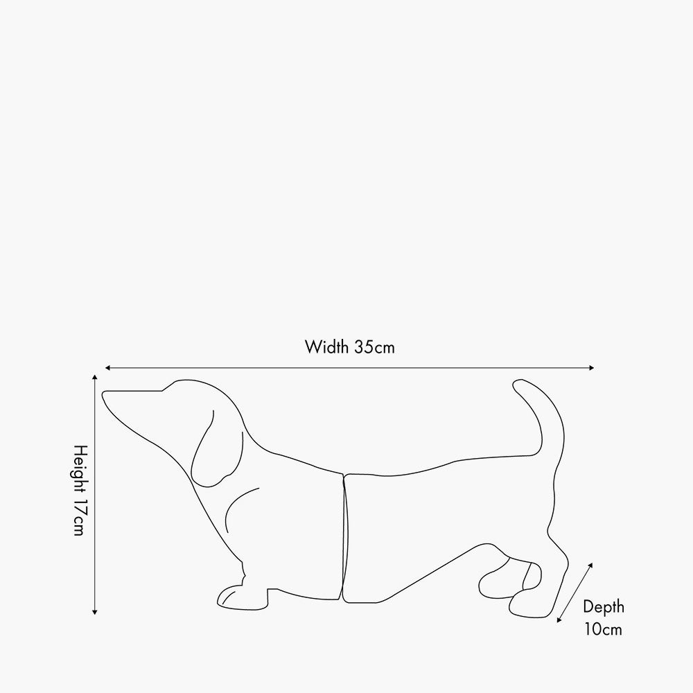 Silver Metal Sausage Dog Book Ends