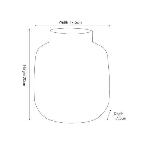 Alina White Stoneware Dot Design Vase
