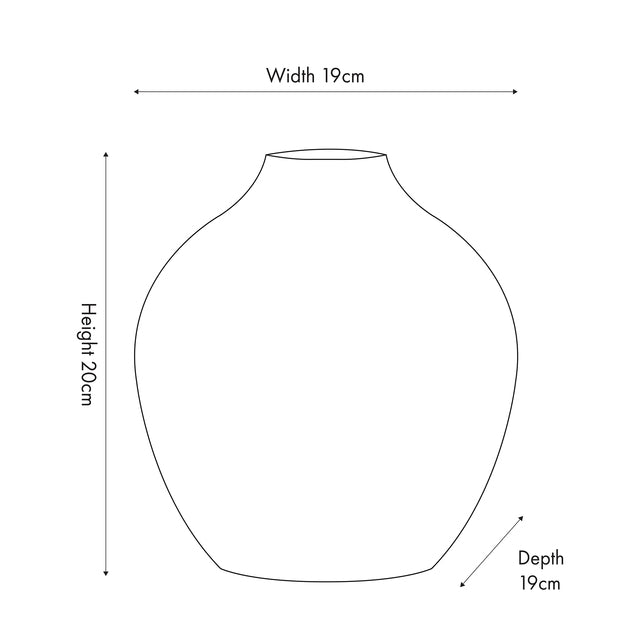 Gaudi White Stoneware Geometric Design Vase