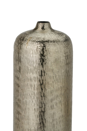 Gold Metal Hammered Vase Tall β Elegant Handcrafted Statement Piece for Modern Interiors