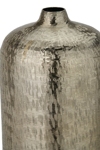 Gold Metal Hammered Vase Tall β Elegant Handcrafted Statement Piece for Modern Interiors