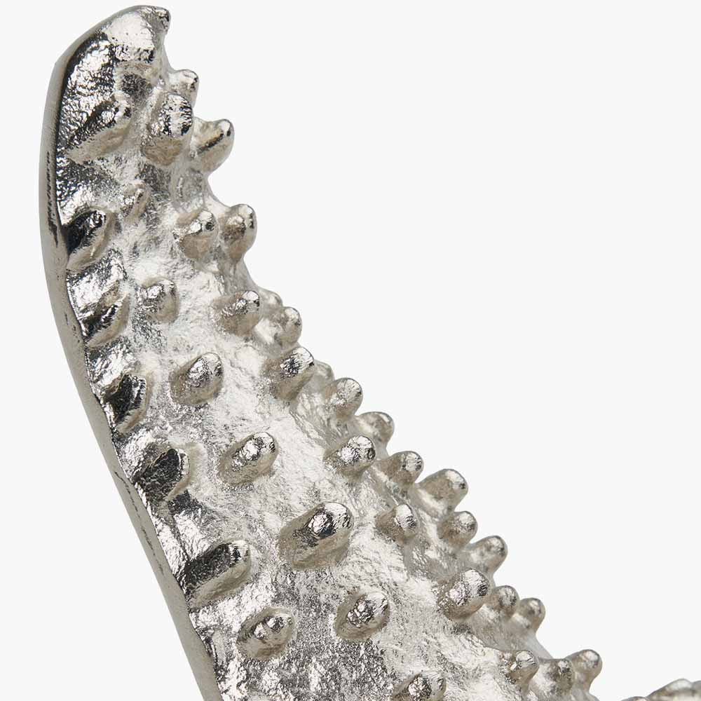 Silver Metal Starfish Ornament – Coastal Decorative Home Accent