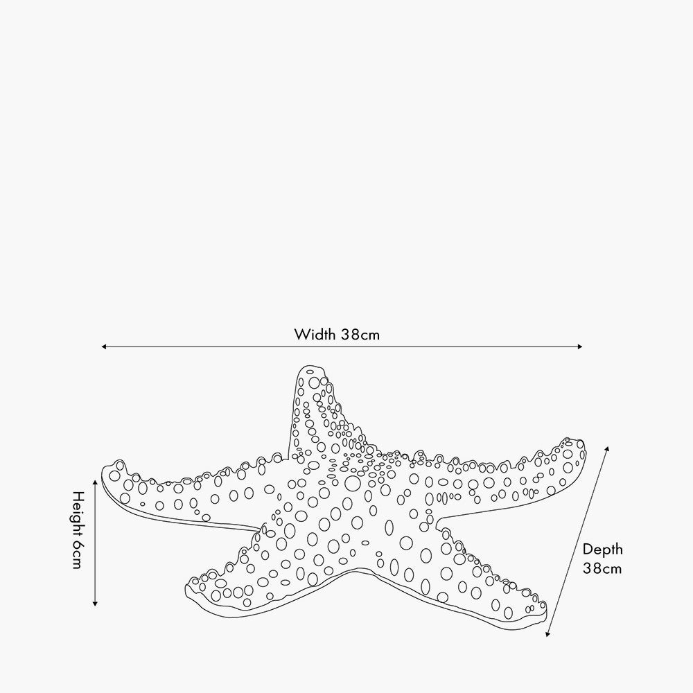 Silver Metal Starfish Ornament – Coastal Decorative Home Accent