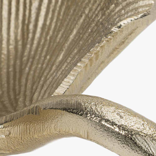 Gold Metal Ginkgo Leaf Trinket Bowl – Elegant Handcrafted Decorative Accent for Modern Homes