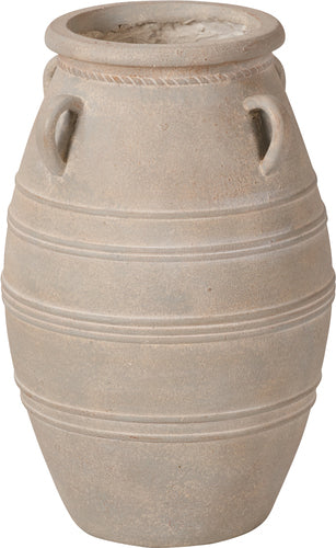 Grey Wash Fibrestone Decorative Vase with Handles