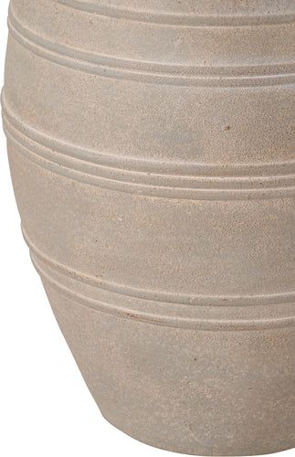 Grey Wash Fibrestone Decorative Vase with Handles