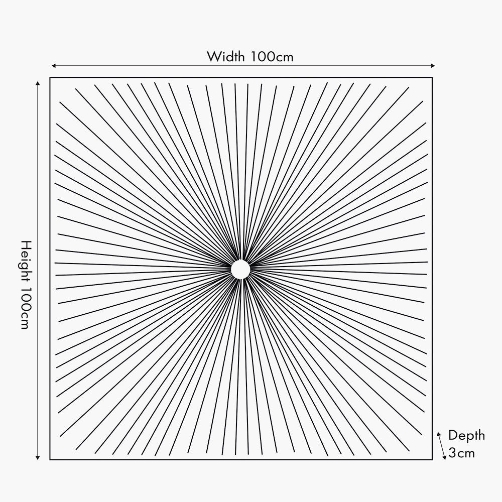 White and Gold Metal Sunburst Wall Art