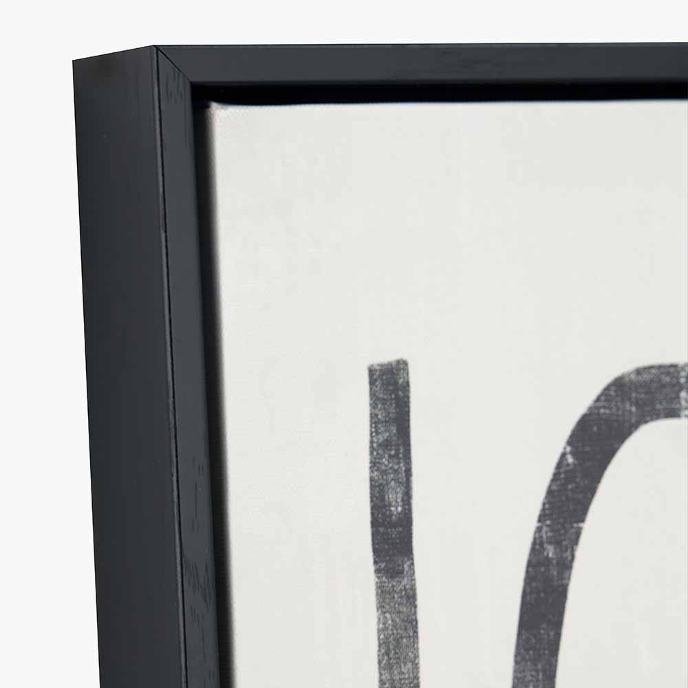 Set of 2 Black Squiggle Print Canvases with Black Frames