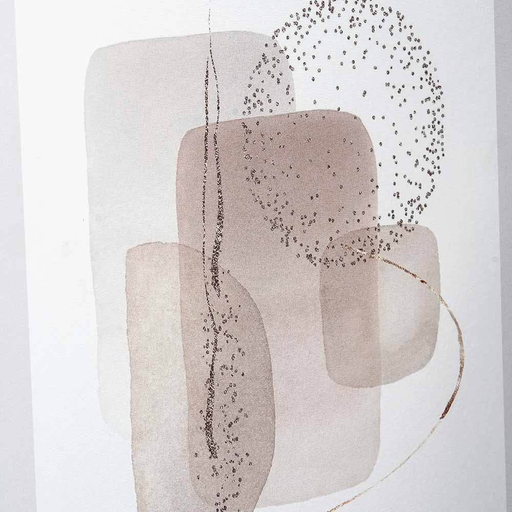 Set of 2 Natural Abstract Canvases with Natural Frame