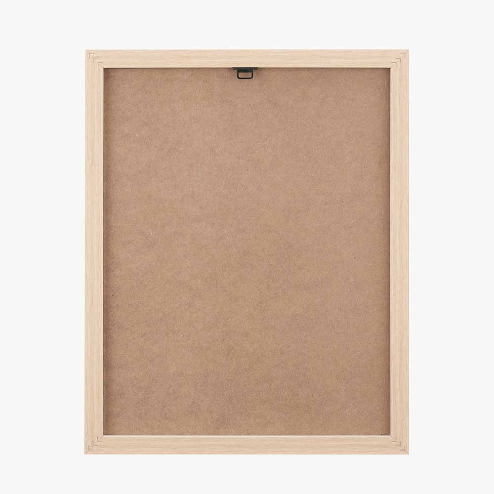 Set of 2 Natural Abstract Canvases with Natural Frame