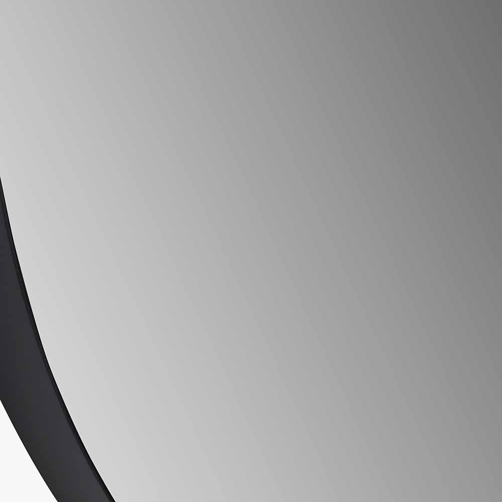 Black Metal Slim Frame Round Wall Mirror Medium – Modern Statement Design