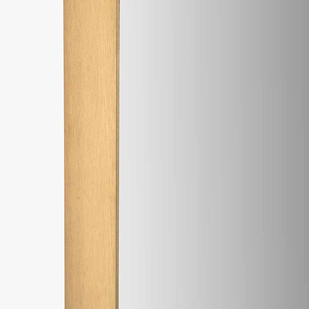 Brushed Gold Oval Wall Mirror – Slim Frame, Modern Minimalist Design