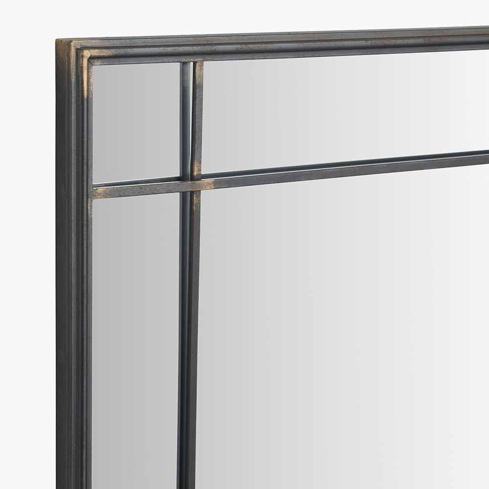 Antique Bronze Square Wall Mirror – 80cm Industrial Statement Mirror