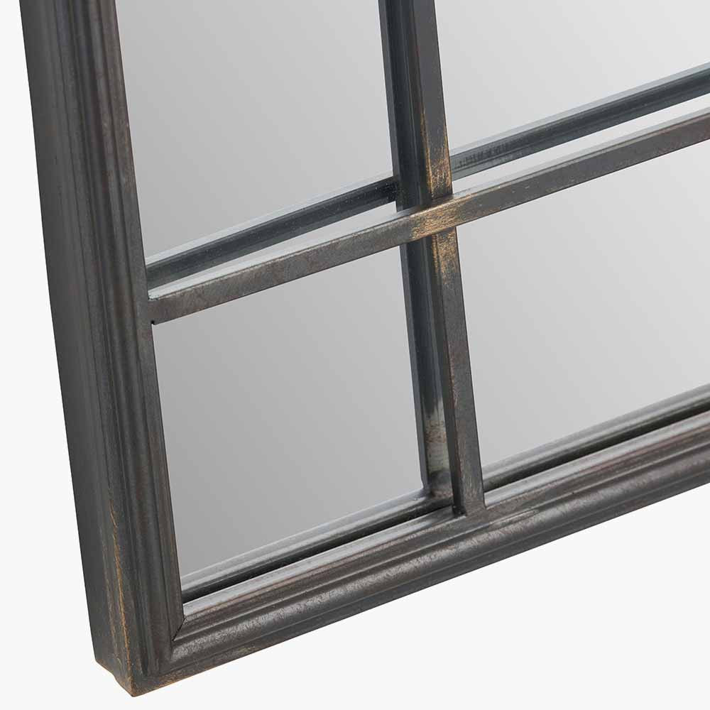 Antique Bronze Square Wall Mirror – 80cm Industrial Statement Mirror