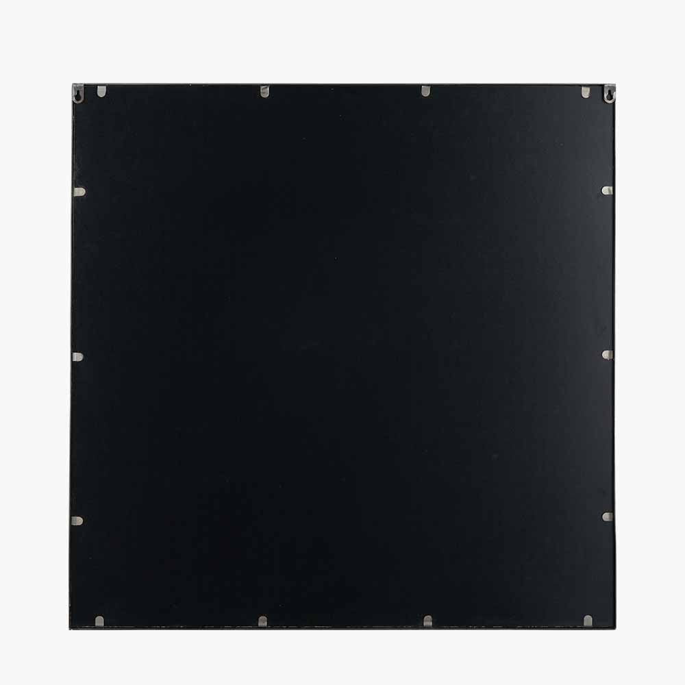 Antique Bronze Square Wall Mirror – 80cm Industrial Statement Mirror