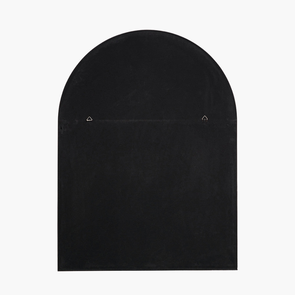 Black Tall Arch Wall Mirror – Slim Metal Frame, Modern Industrial Style