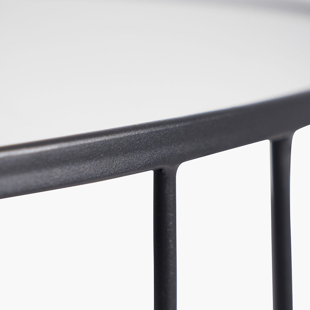 The Caprisse Console Table with its art deco-inspired design and refined half-moon silhouette makes it a standout feature in any room. Whether used in an entryway or behind a sofa. W100 x D40.5 x H81 cm. Shop online today at www.nobleandnook.co.uk