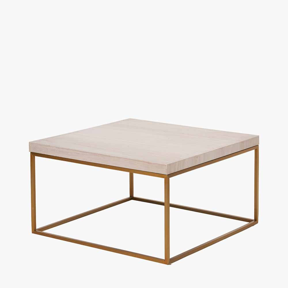 Shop the Madison Beige Granite and Burnished Gold Metal Square Coffee Table, a sophisticated and exclusive addition to your living room. Shop online now at www.nobleandnook.co.uk