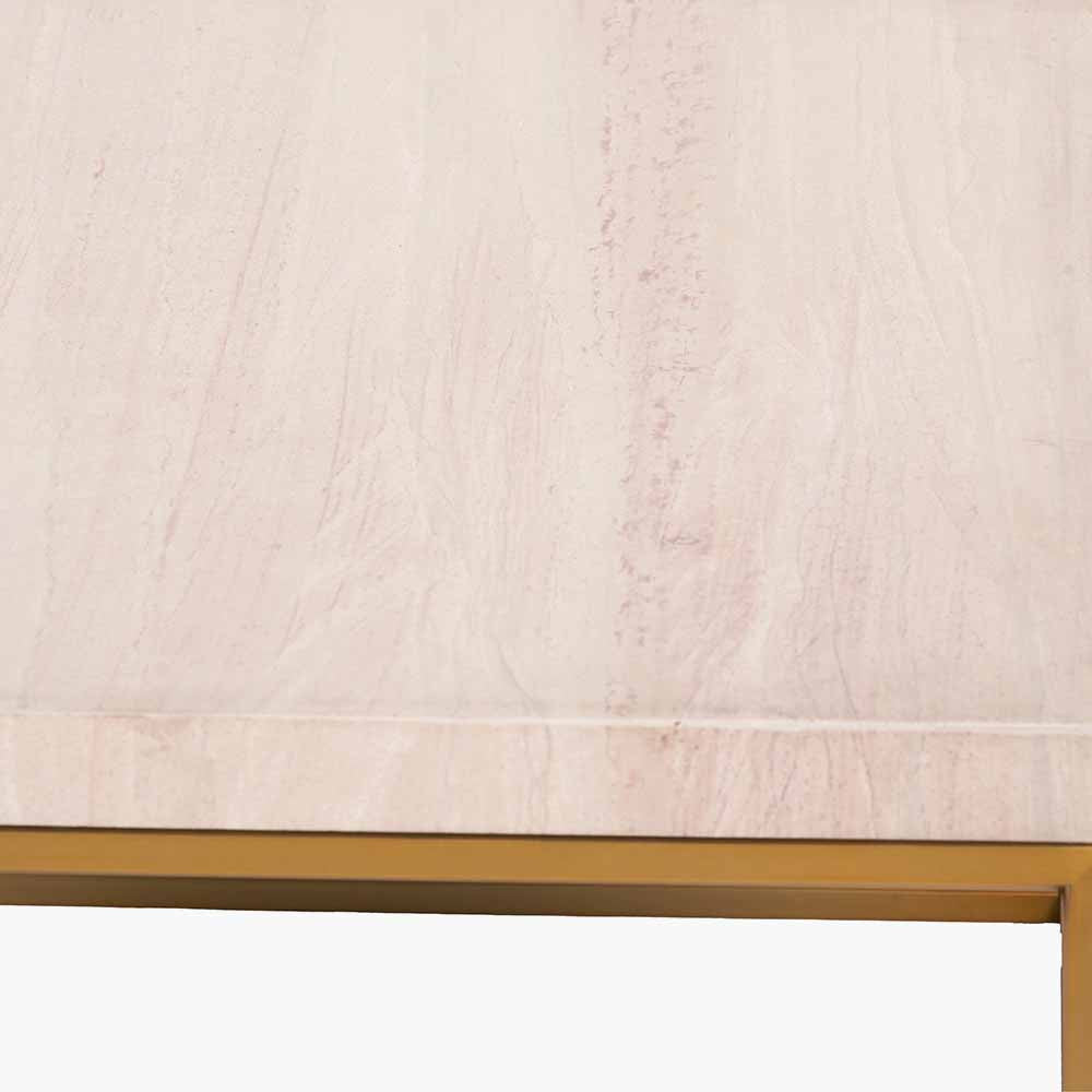 Shop the Madison Beige Granite and Burnished Gold Metal Square Coffee Table, a sophisticated and exclusive addition to your living room. Shop online now at www.nobleandnook.co.uk