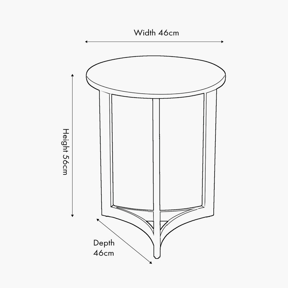 This striking Side Table pairs a luxurious marble top with gracefully curved black metal legs, creating a sophisticated contrast of texture and form. Dimensions W46xD46xH56cm. Shop online today at www.nobleandnook.co.uk