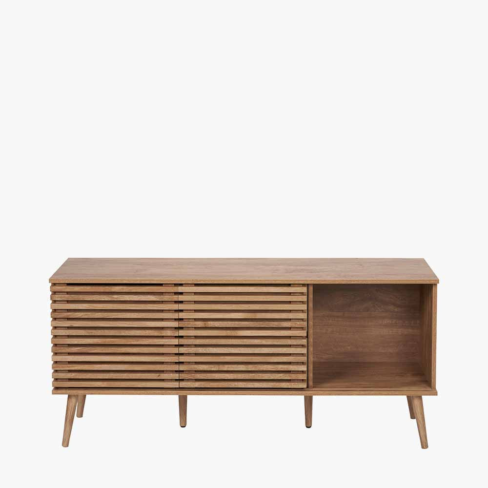 Enhance your living space with the Larvik Natural Wood Sideboard, a perfect blend of Scandinavian-inspired design and practical storage. Shop online today at www.nobleandnook.co.uk