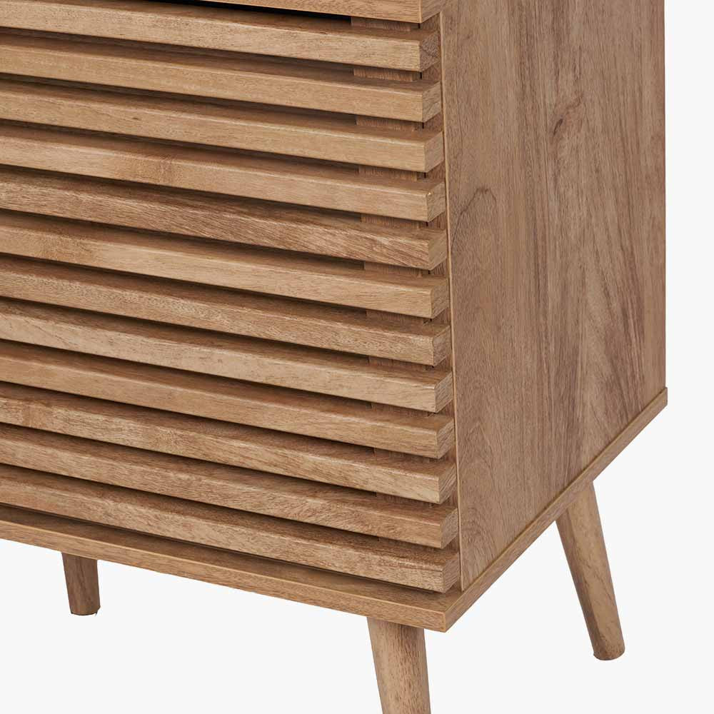 Enhance your living space with the Larvik Natural Wood Sideboard, a perfect blend of Scandinavian-inspired design and practical storage. Shop online today at www.nobleandnook.co.uk