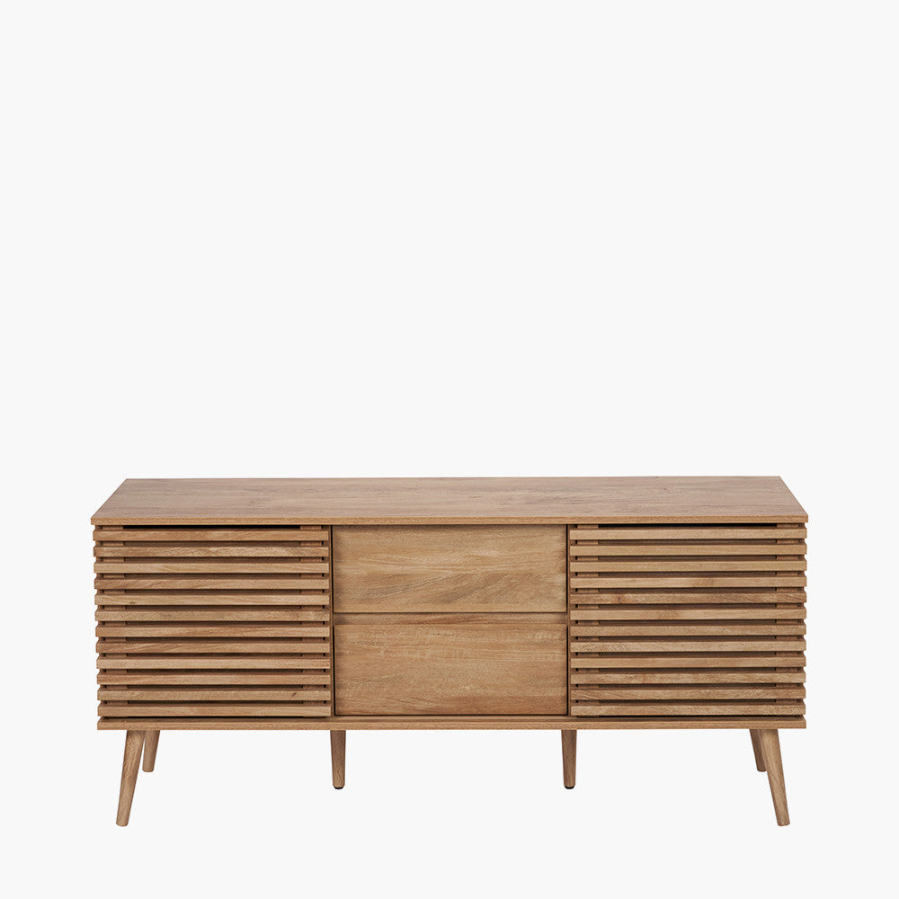 Enhance your living space with the Larvik Natural Wood Sideboard, a perfect blend of Scandinavian-inspired design and practical storage. Shop online today at www.nobleandnook.co.uk