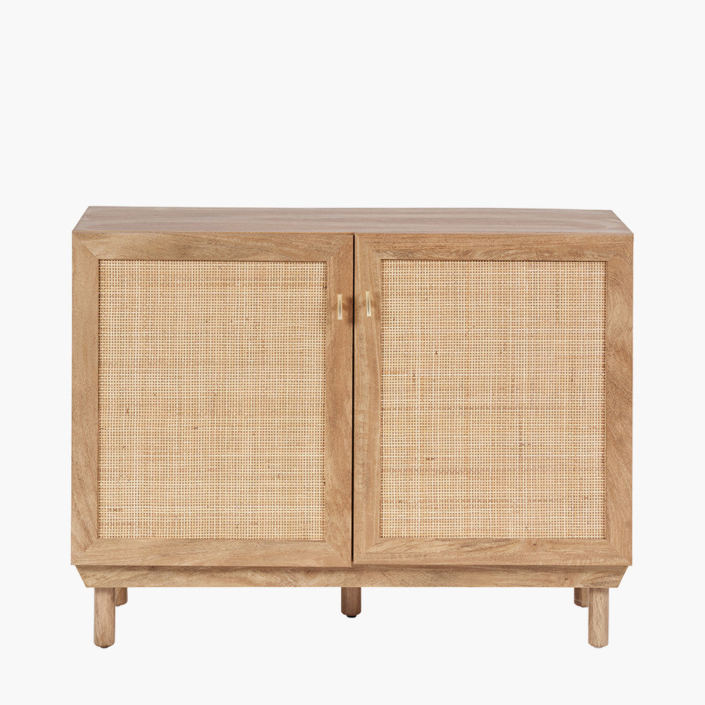 Enhance your space with the Henrik Rattan Cabinet, an elegant piece featuring a textured rattan front, adding warmth and character to any interior. Shop online today at www.nobleandnook.co.uk