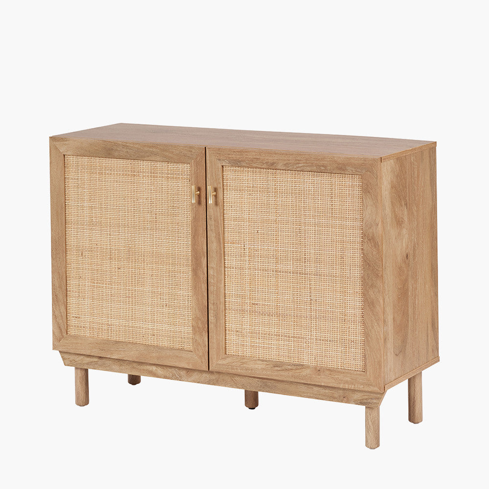 Enhance your space with the Henrik Rattan Cabinet, an elegant piece featuring a textured rattan front, adding warmth and character to any interior. Shop online today at www.nobleandnook.co.uk