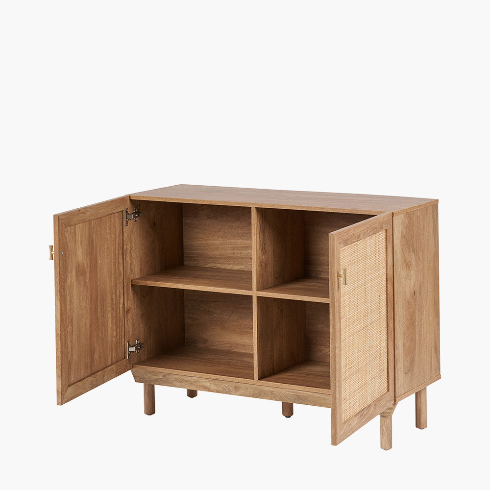 Enhance your space with the Henrik Rattan Cabinet, an elegant piece featuring a textured rattan front, adding warmth and character to any interior. Shop online today at www.nobleandnook.co.uk
