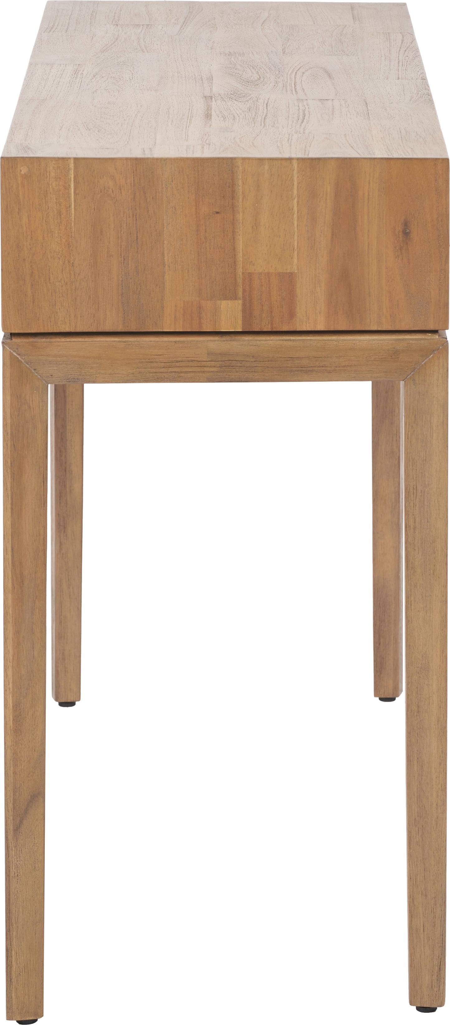 Gio 1 Drawer Console Table in Black and Natural Acacia Wood
