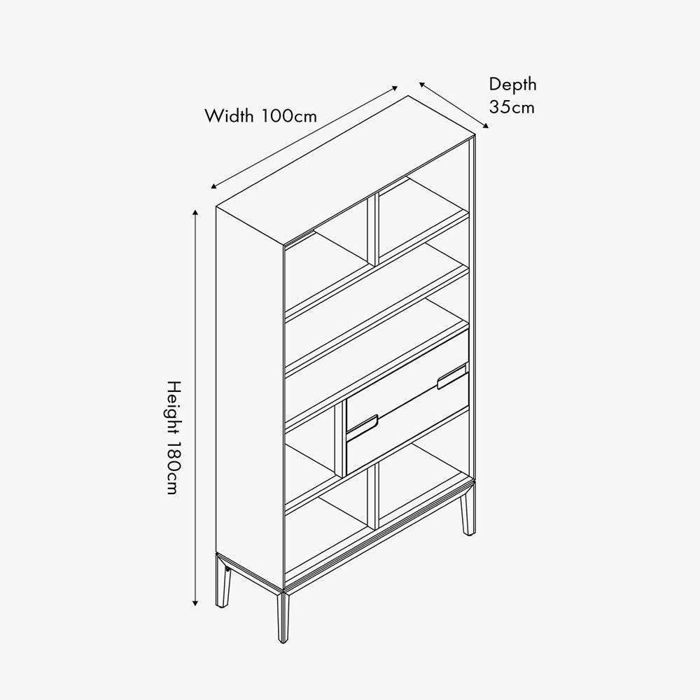 Elevate your interior with the Gio 7 Niche Shelf Unit, a perfect harmony of form and function. W100xD35xH180cm. No Assembly Required. Available today at www.nobleandnook.co.uk