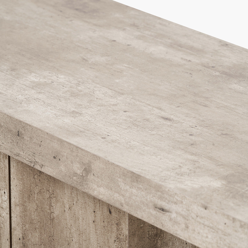 Shop the Elkton Concrete Effect Console Table. Perfect for hallways, living rooms, or even behind a sofa. No Assembly Required. Dimensions W120xD40xH76cm. Shop online today at www.nobleandnook.co.uk