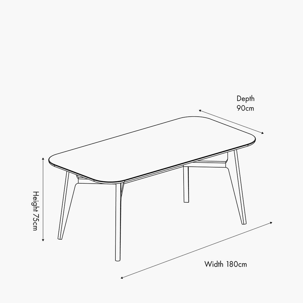 Shop the Elias Dining Table, blending minimalist elegance with Scandinavian-inspired design. Expertly crafted from solid ash wood with a stylish on-trend dark finish. Shop online today at www.nobleandnook.co.uk