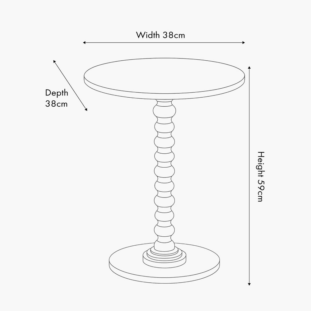 Margot Olive Wood Bobble Side Table