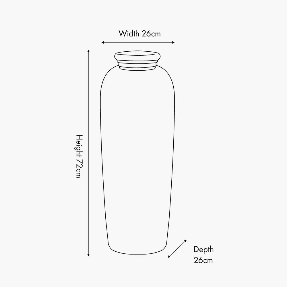 Pecan Brown Recycled Glass Ribbed Tall Vase – Sustainable Statement Vase
