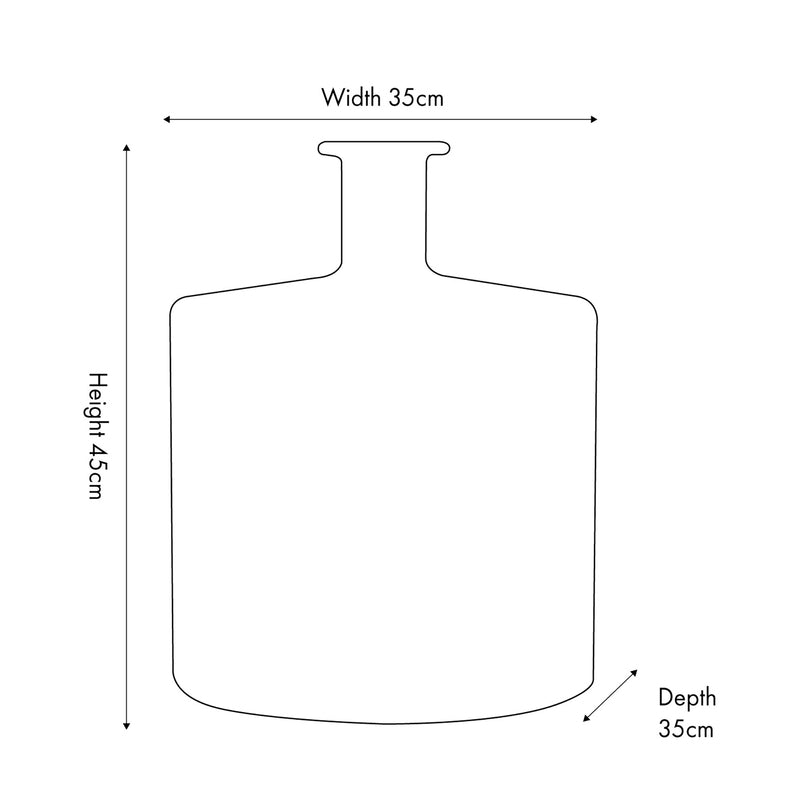 Clear Recycled Glass Bottle Vase