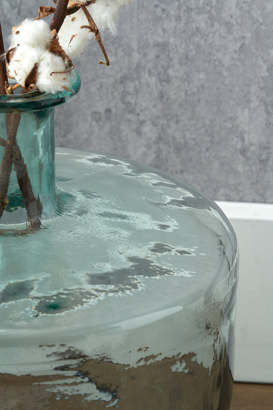 Clear Recycled Glass Bottle Vase