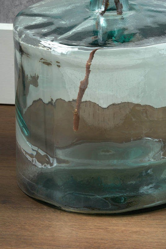Clear Recycled Glass Bottle Vase