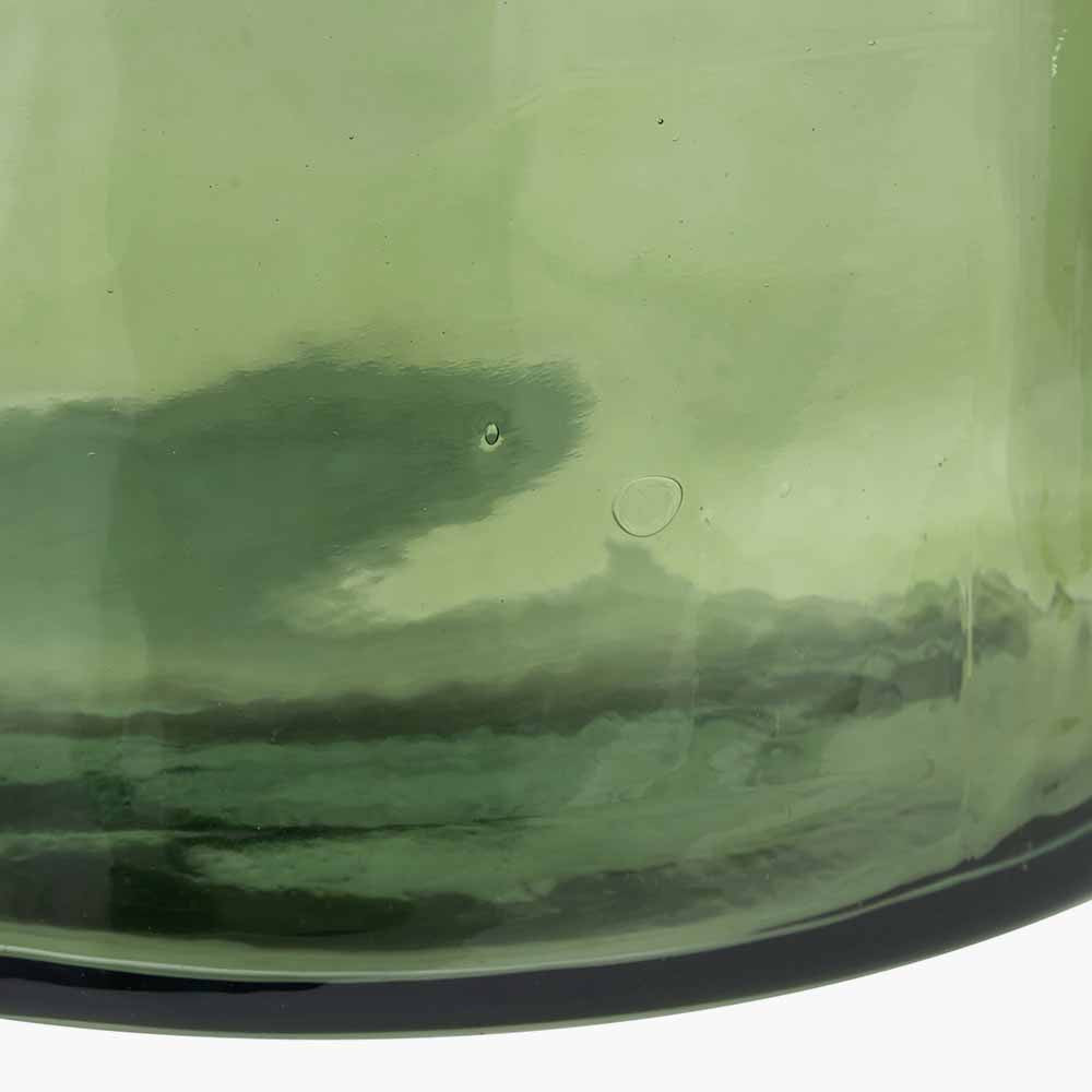 Forest Green Recycled Glass Bottle Vase – Large Sustainable Decorative Vase