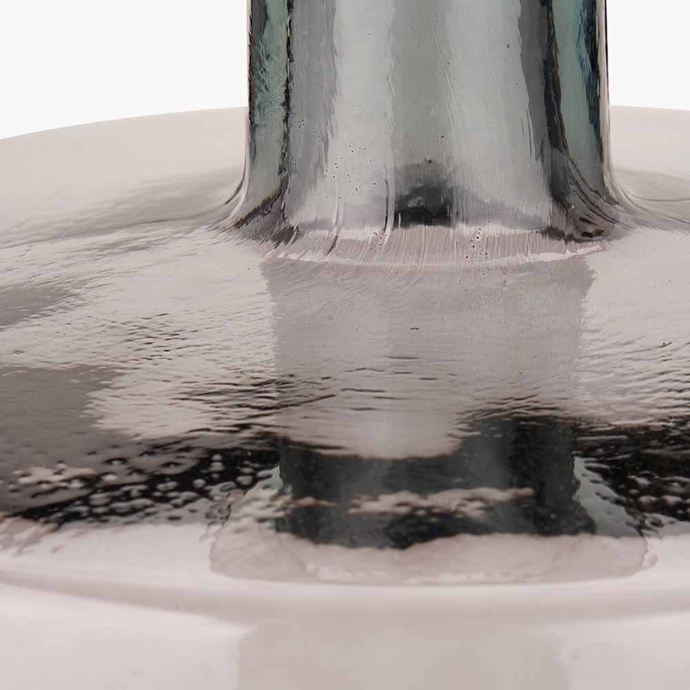 Grey Recycled Glass Bottle Vase – Sustainable Decorative Statement Vase