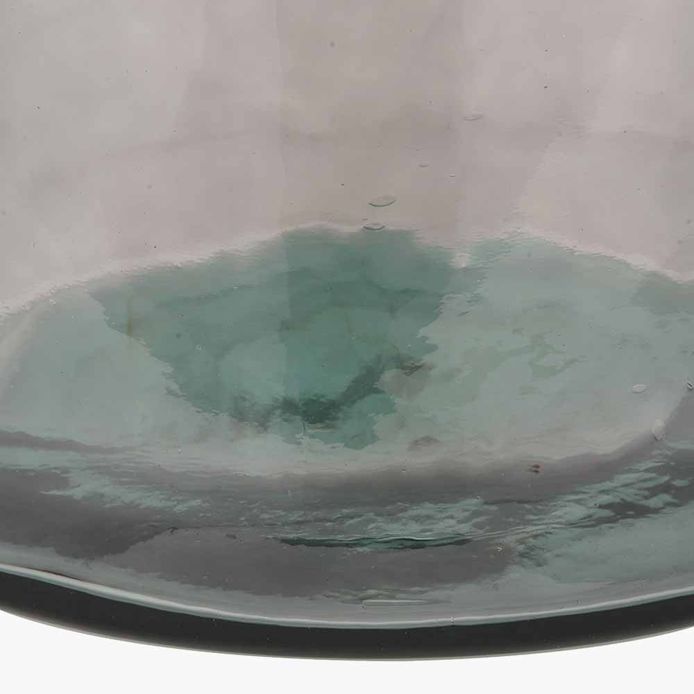Grey Recycled Glass Bottle Vase – Sustainable Decorative Statement Vase
