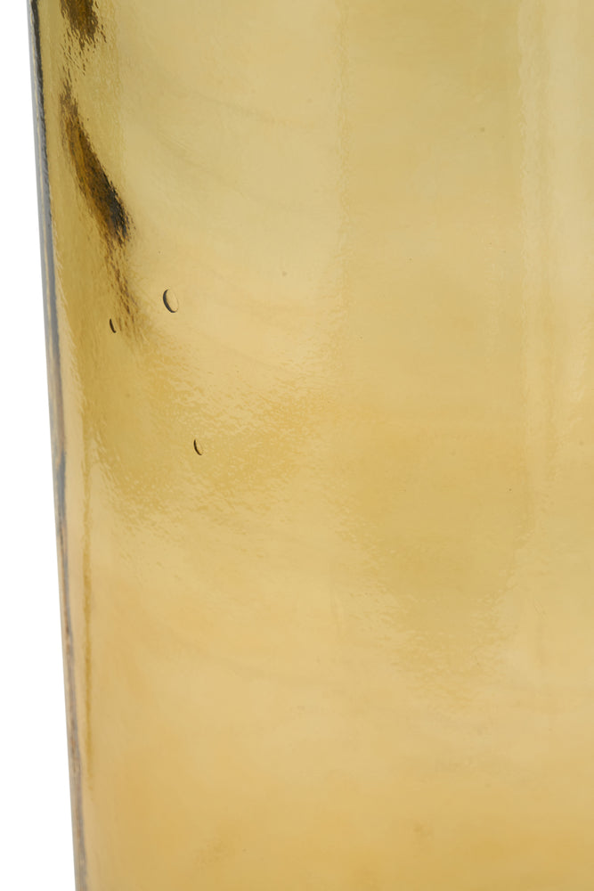 Amber Recycled Glass Bottle Vase Tall