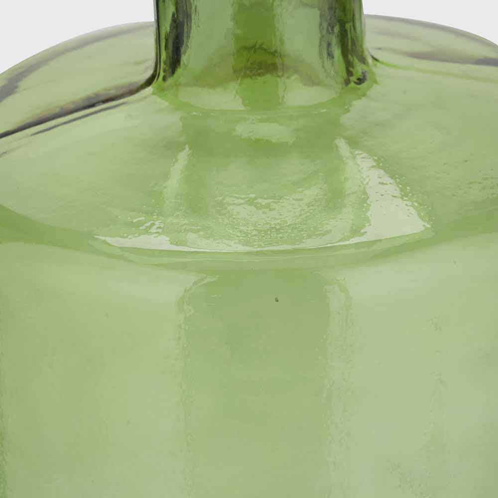 Tall Forest Green Recycled Glass Bottle Vase – Handcrafted in Spain