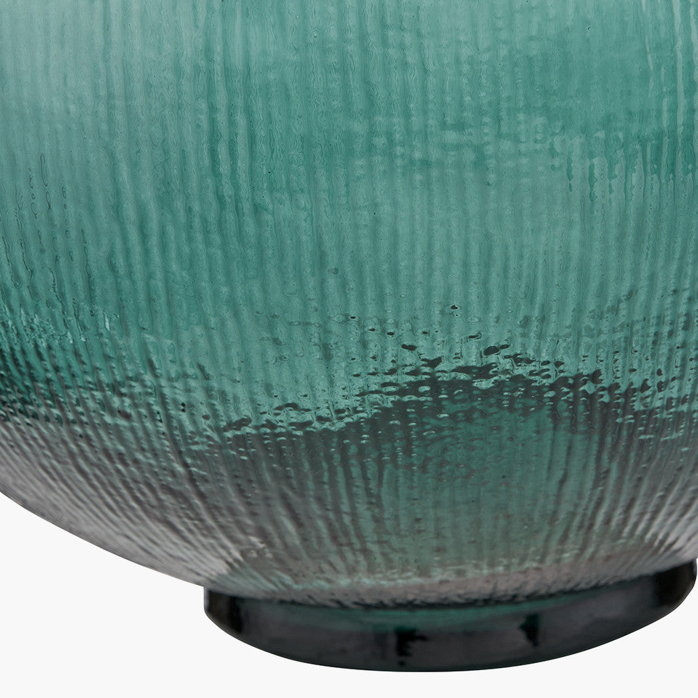 Round Recycled Sea Green Glass Vase