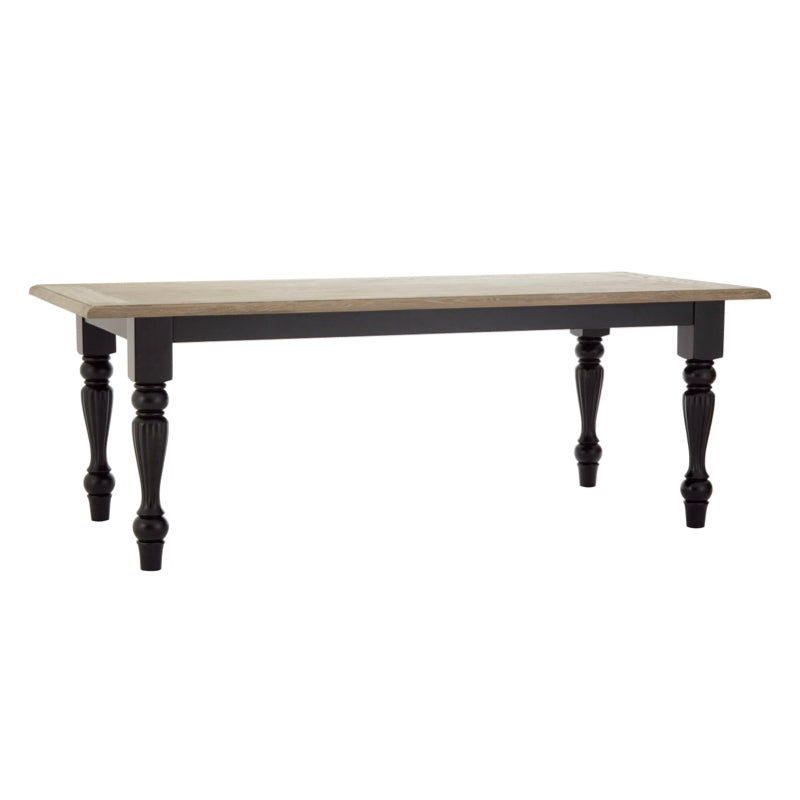 Belgravia Townhouse Dining Table in Oak & Antique Black