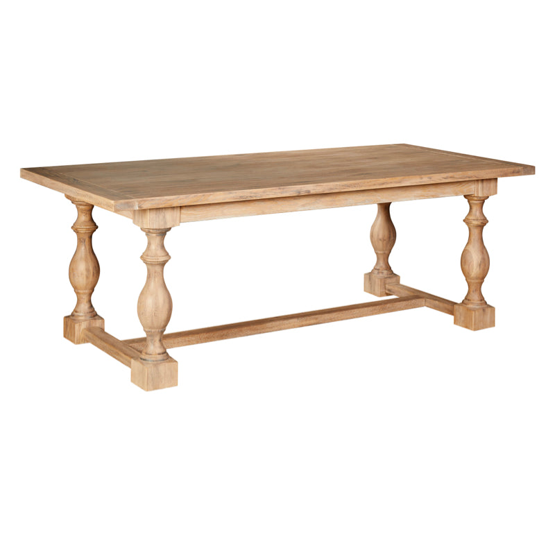 Rouen Whitewash Oak Dining Table