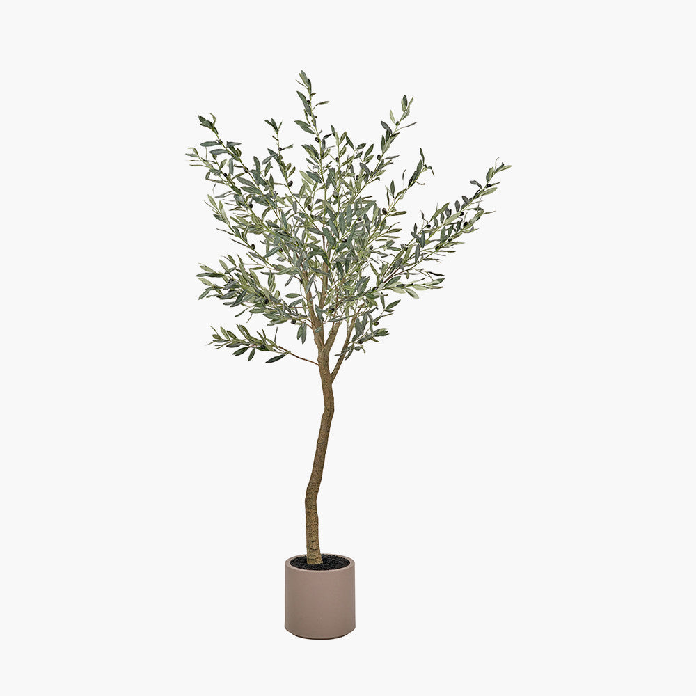 Large Faux Olive Tree in Taupe Pot – 210cm Artificial Indoor Plant