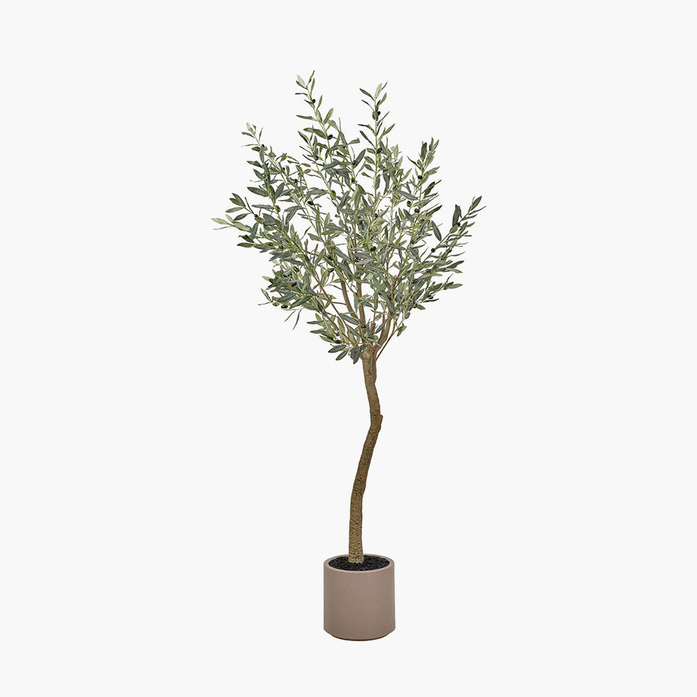 Large Faux Olive Tree in Taupe Pot – 210cm Artificial Indoor Plant