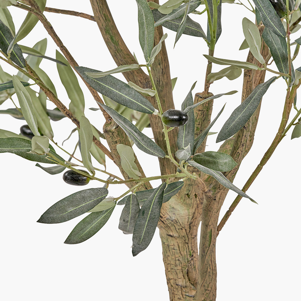 Large Faux Olive Tree in Taupe Pot – 210cm Artificial Indoor Plant
